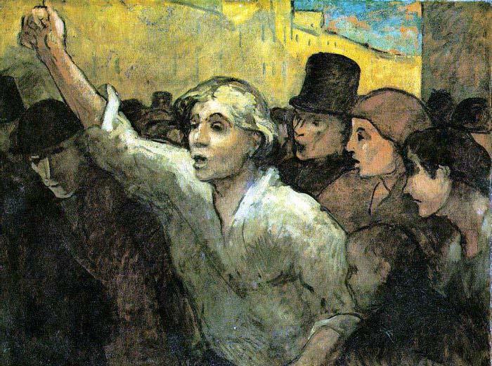 Honore  Daumier The Uprising oil painting image